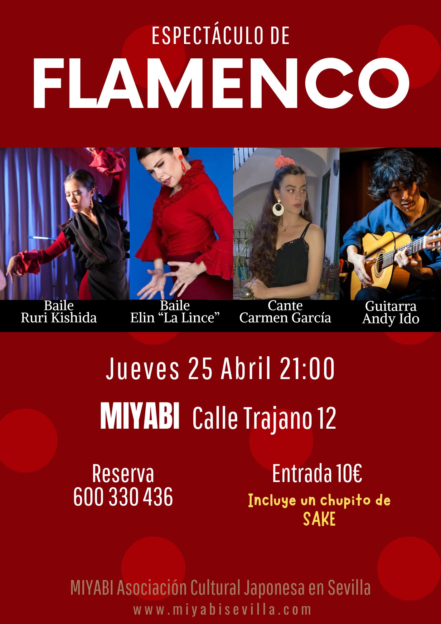 Espectáculo de Flamenco – abril 2024-