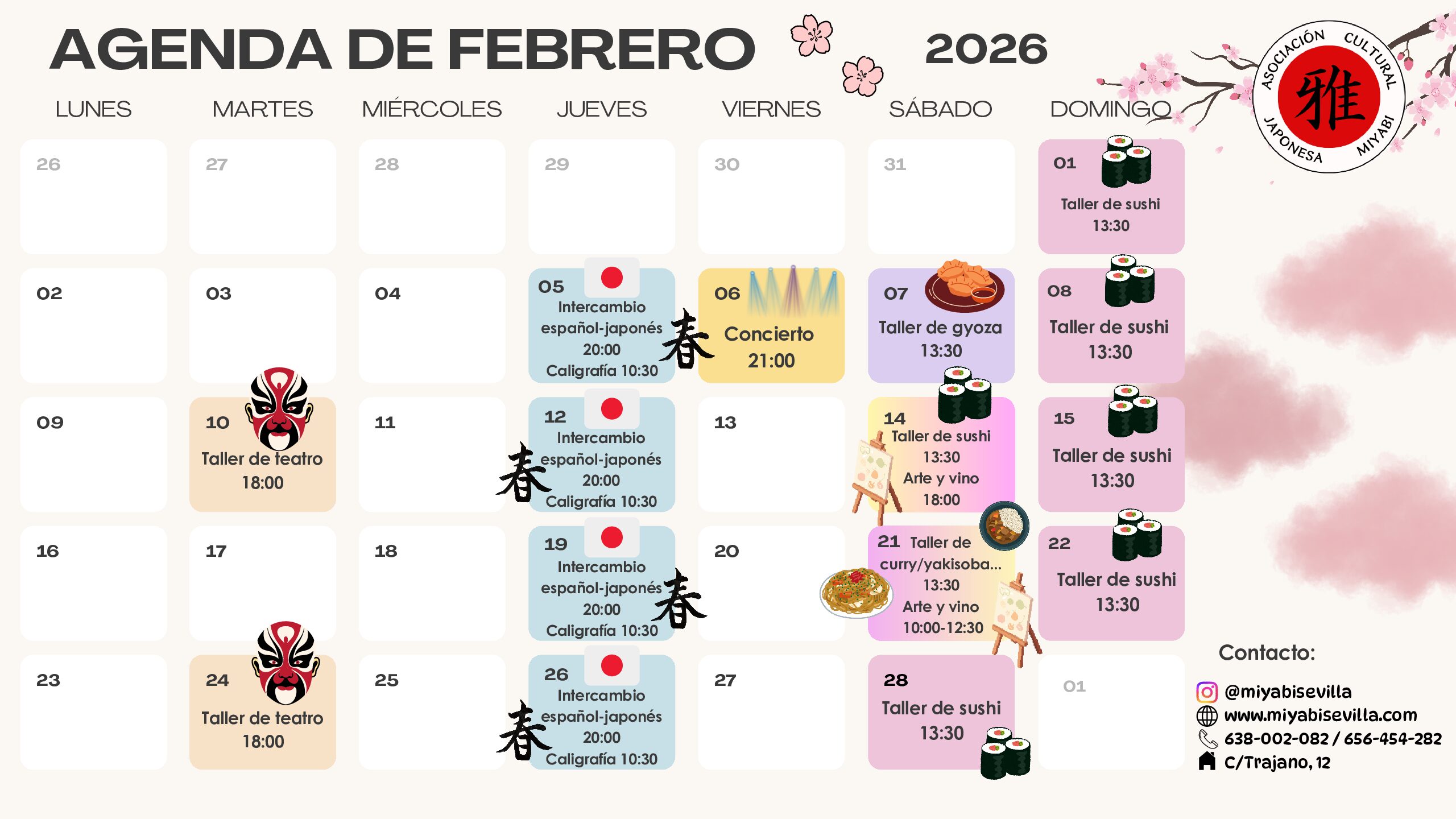 AGENDA DE FEBRERO