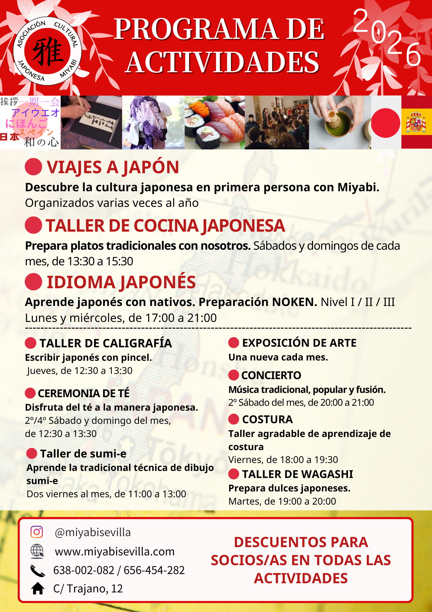 Horario de actividades 2026