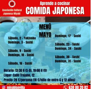 Taller de cocina japonesa - Menú Mayo 2026