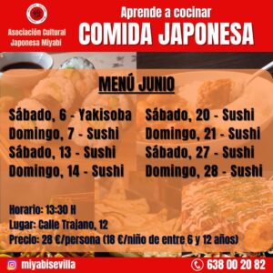 Taller de cocina japonesa - Junio 2026