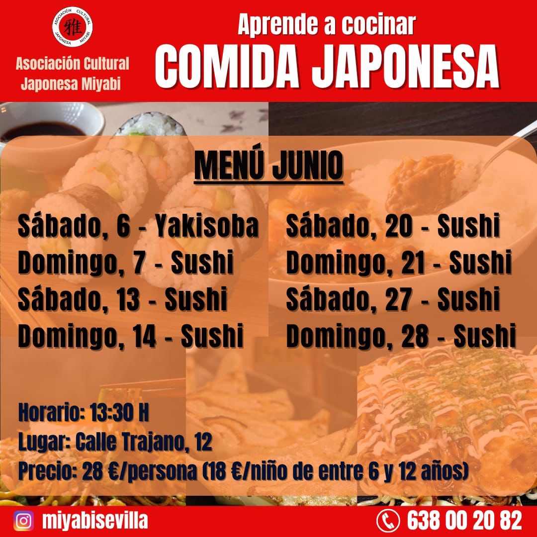Taller de cocina japonesa: Junio 2026
